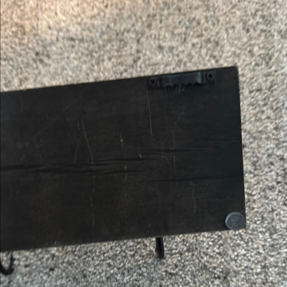 Rustic Brown and Black Wall Hook Rack - Picture 3 of 3